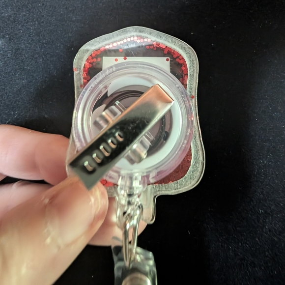 Glitter Blood Bag Full Of Coffee Badge Reel - Picture 3 of 4